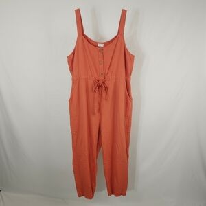 Isabel Maternity by Ingrid & Isabel Jumpsuit XXL Rust Drawstring Casual Wide Leg